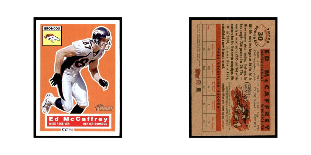 Ed McCaffrey 2001 Topps Heritage #30 Denver Broncos Football Card NM