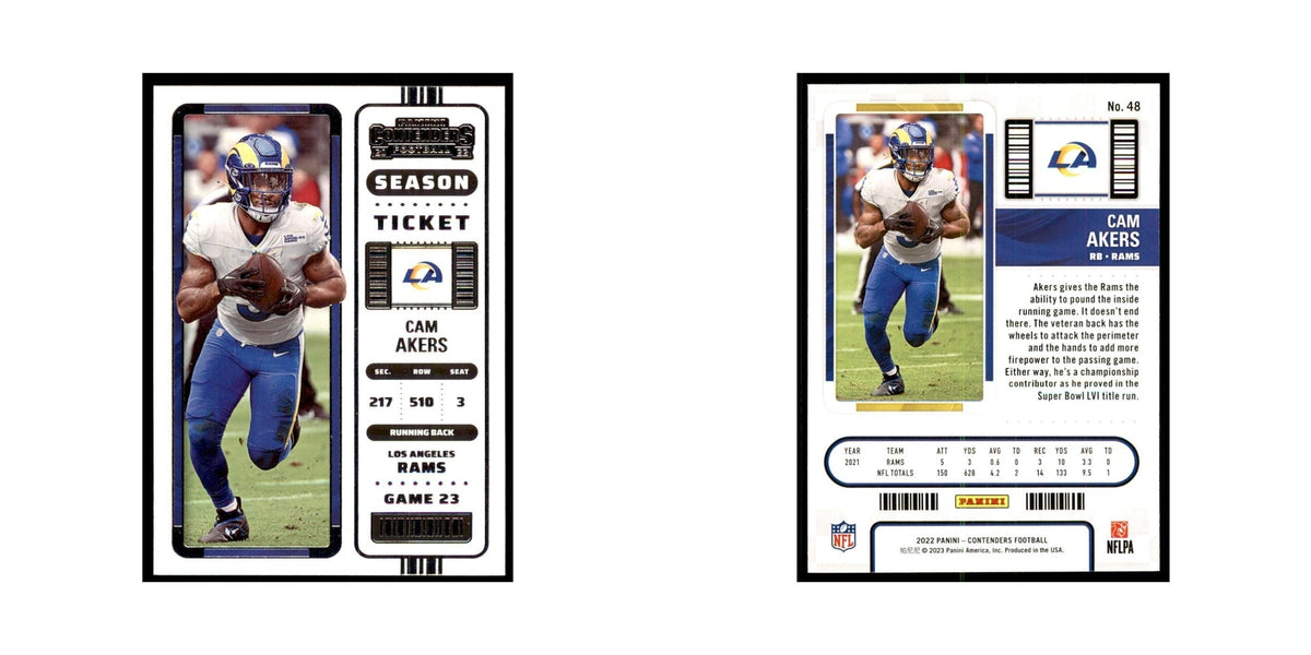 Cam Akers 2022 Panini Contenders #48 Los Angeles Rams Football Card NM