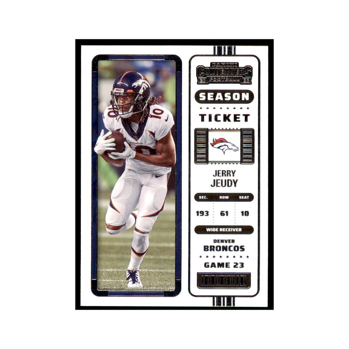 Jerry Jeudy 2022 Panini Contenders #33 Denver Broncos Football Card NM
