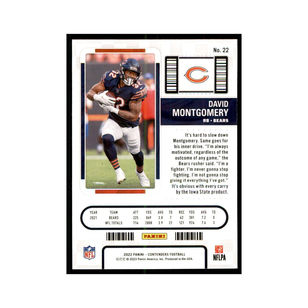 David Montgomery 2022 Panini Contenders #22 Iowa State Cyclones Football Card NM