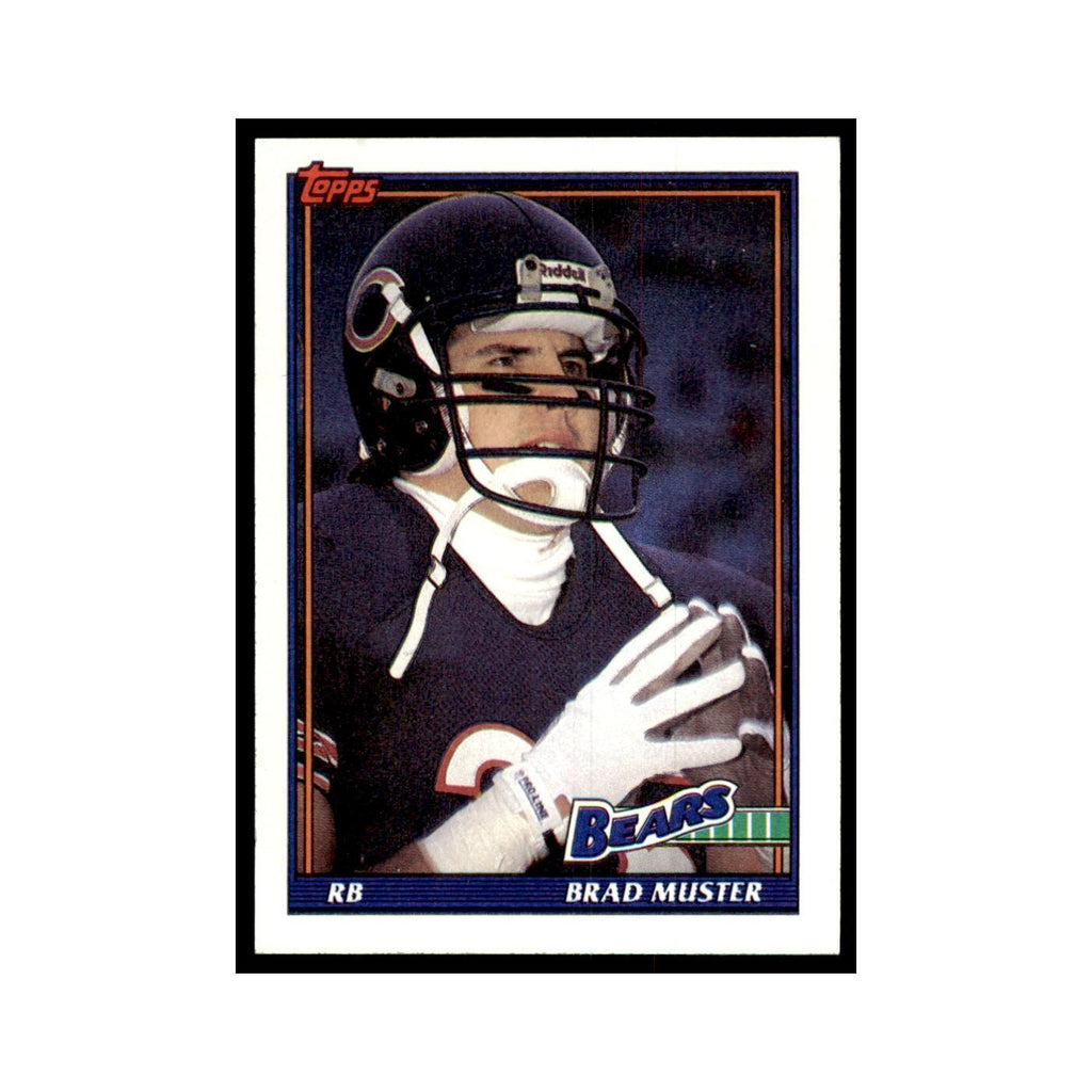 Brad Muster 1991 Topps #155 Chicago Bears Football Card NM
