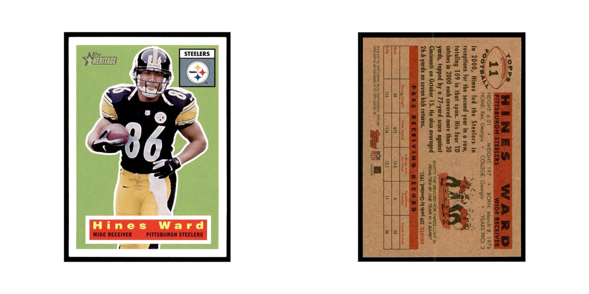 Hines Ward 2001 Topps Heritage #11 Pittsburgh Steelers Football Card NM