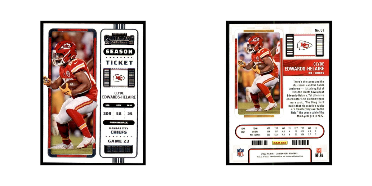 Clyde Edwards-Helaire 2022 Panini Contenders #61 Kansas City Chiefs NM
