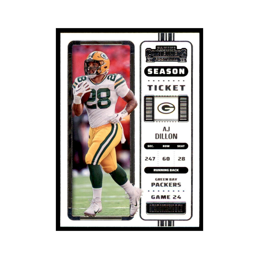 AJ Dillon 2022 Panini Contenders #42 Green Bay Packers Football Card NM