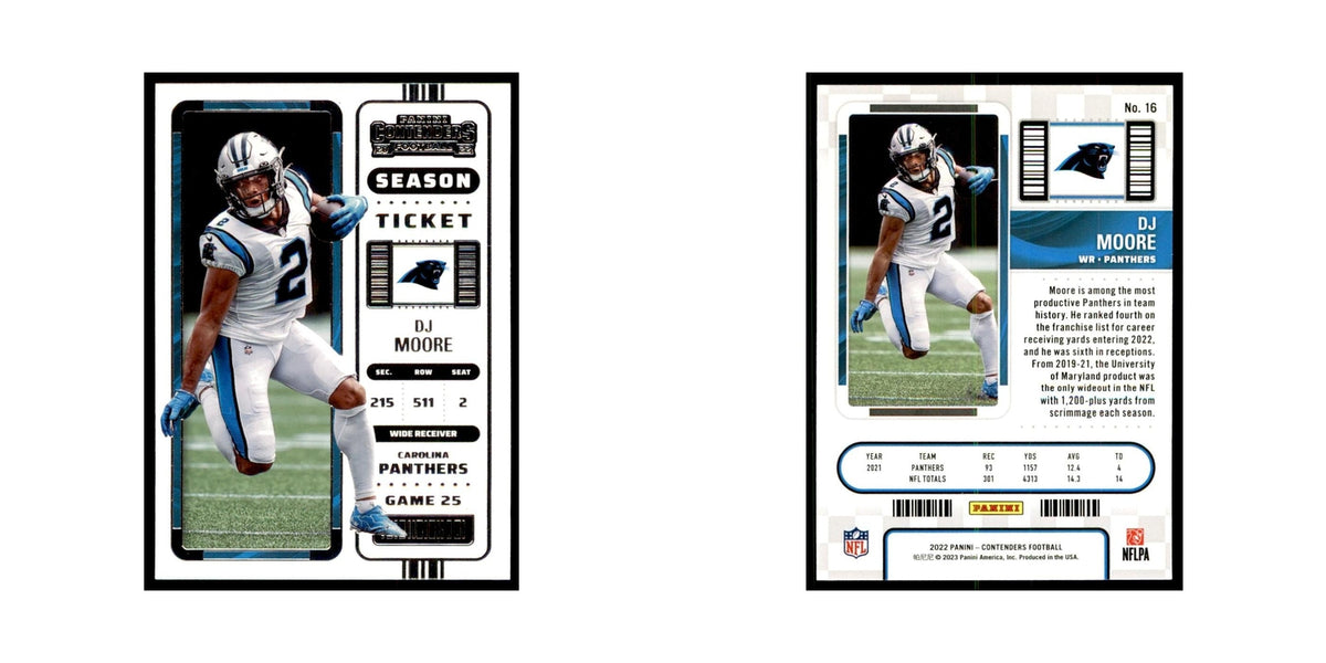 DJ Moore 2022 Panini Contenders #16 Chicago Bears Football Card NM