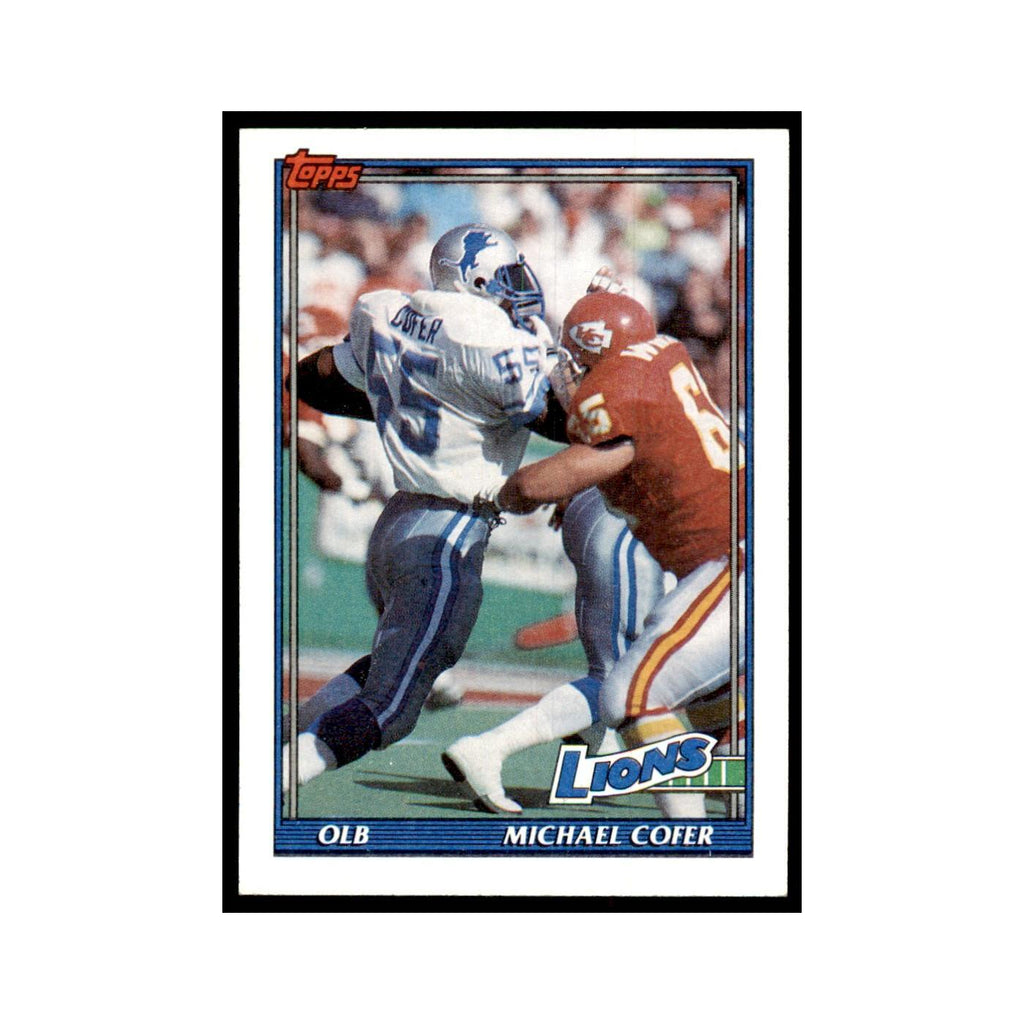 Michael Cofer 1991 Topps #404 Detroit Lions Football Card NM
