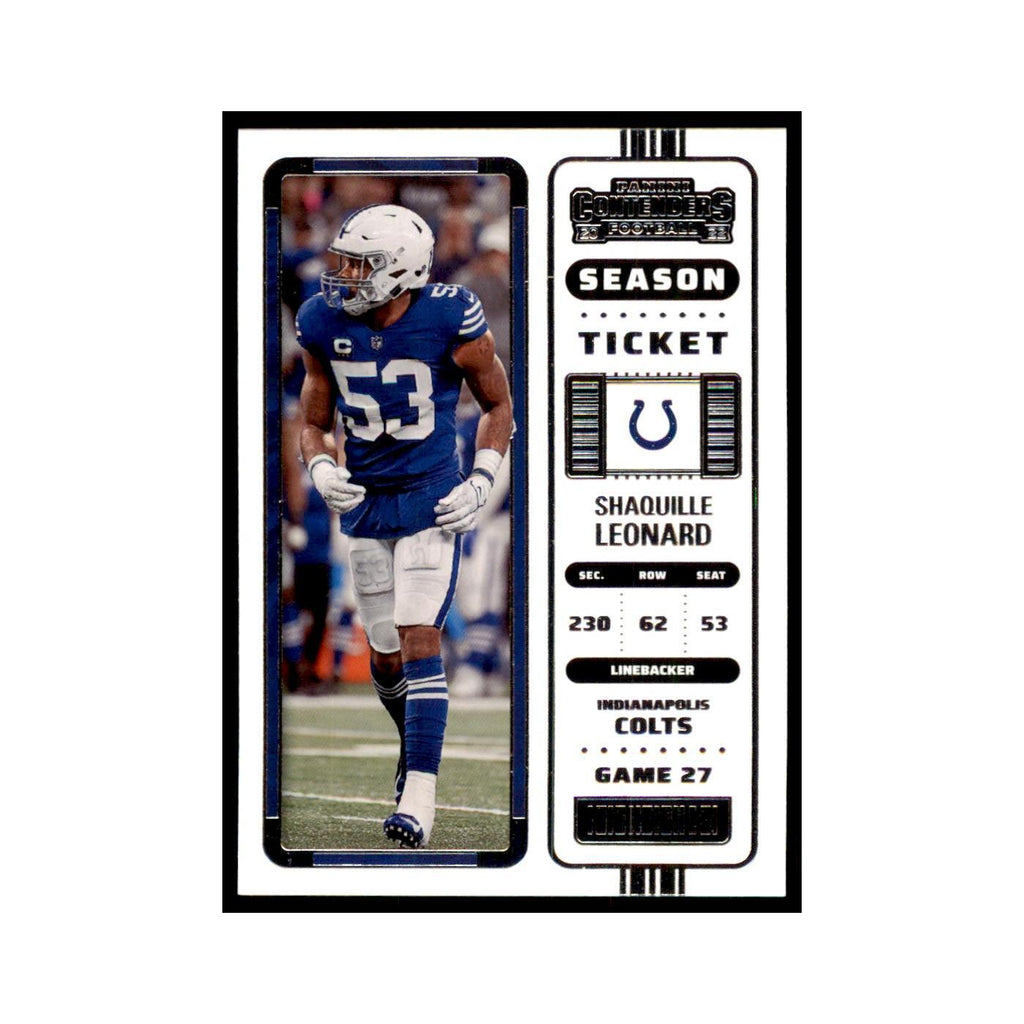 Shaquille Leonard 2022 Panini Contenders #46 Indianapolis Colts Football Card NM