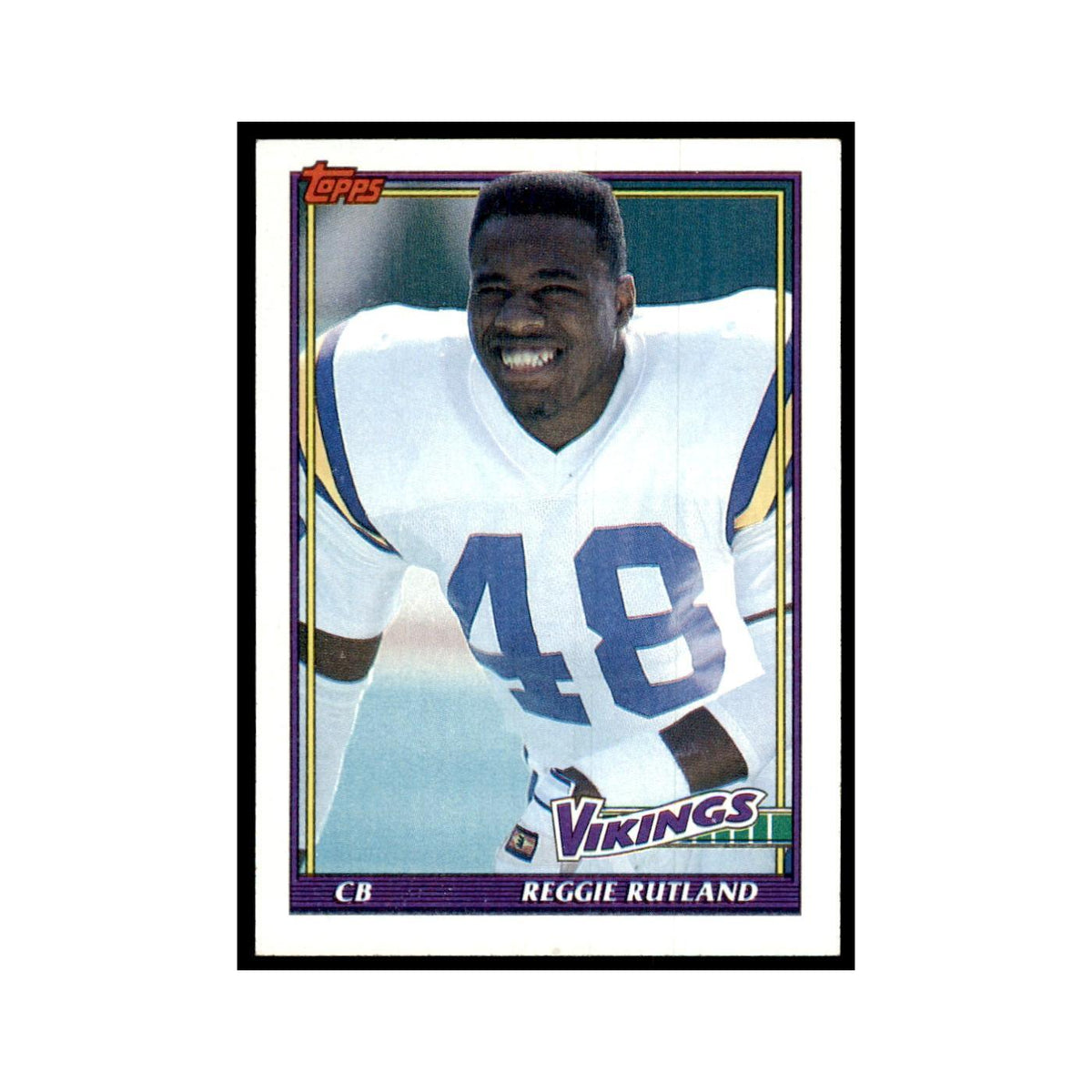Reggie Rutland 1991 Topps #390 Minnesota Vikings Football Card NM