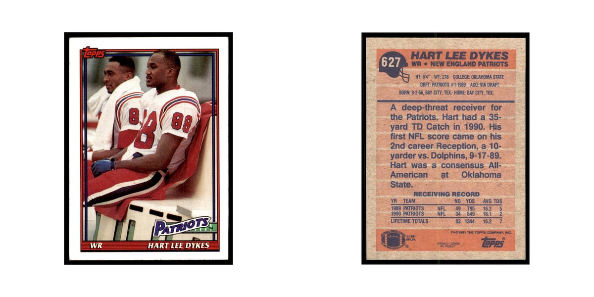 Hart Lee Dykes 1991 Topps #627 New England Patriots Football Card NM