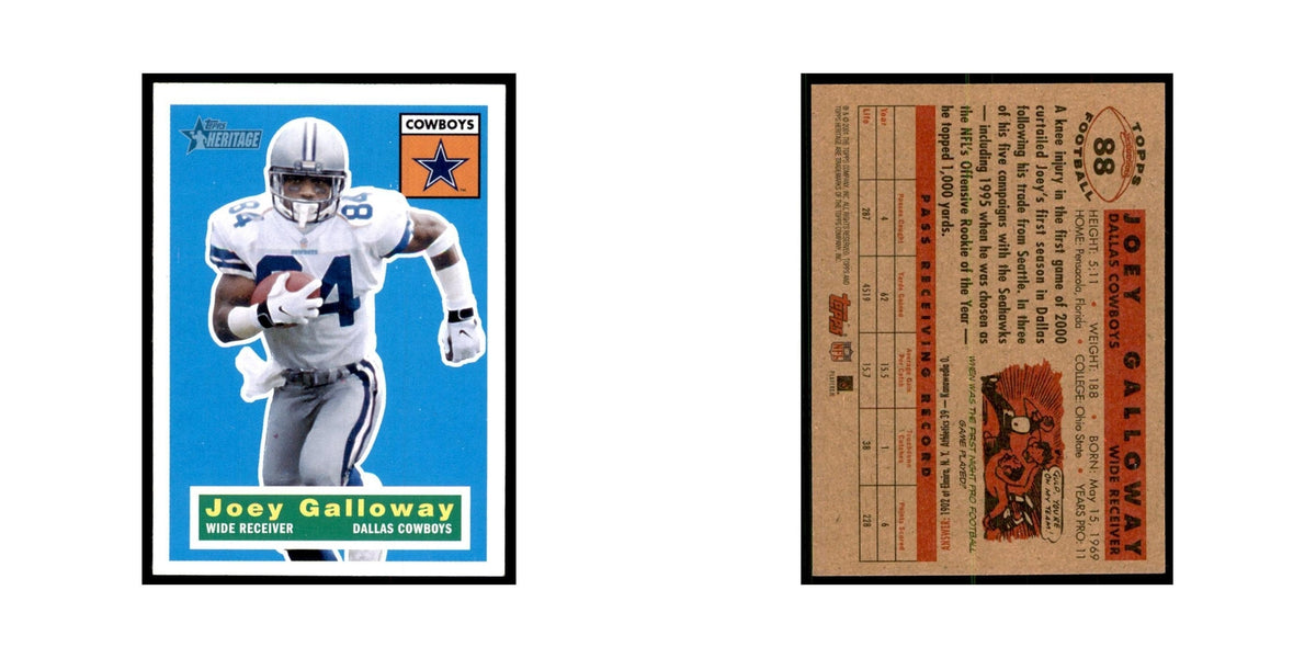 Joey Galloway 2001 Topps Heritage #88 Dallas Cowboys Football Card NM