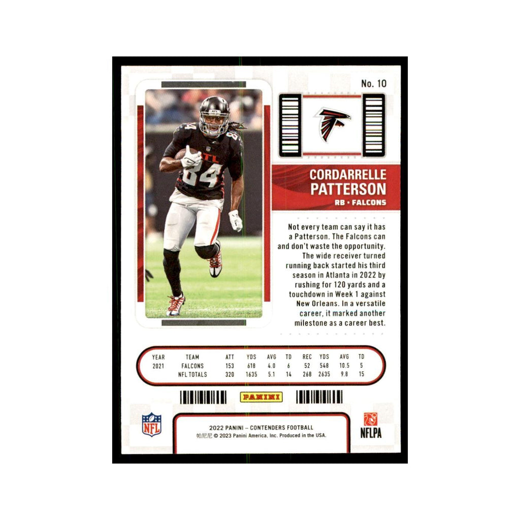 Cordarrelle Patterson 2022 Panini Contenders #10 Atlanta Falcons NM