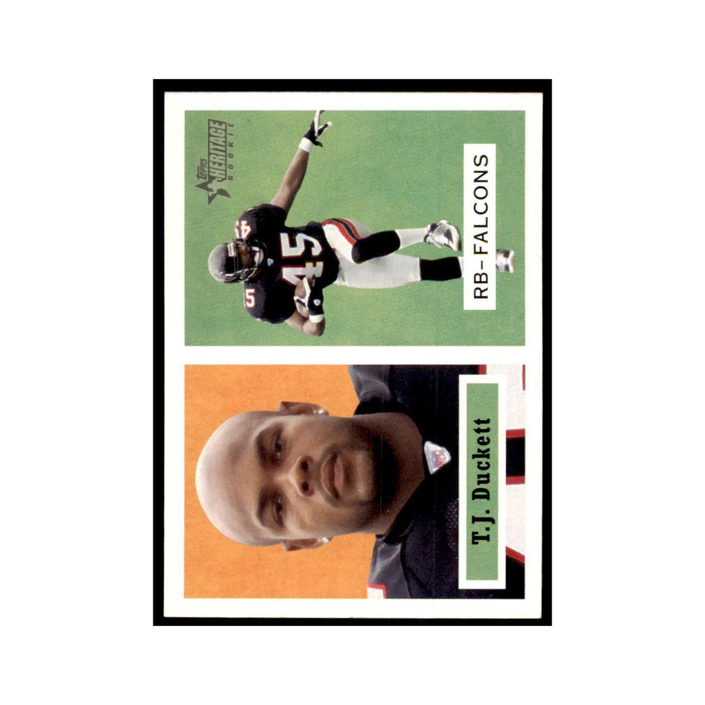 T.J. Duckett 2002 Topps Heritage #165 Atlanta Falcons Football Card NM