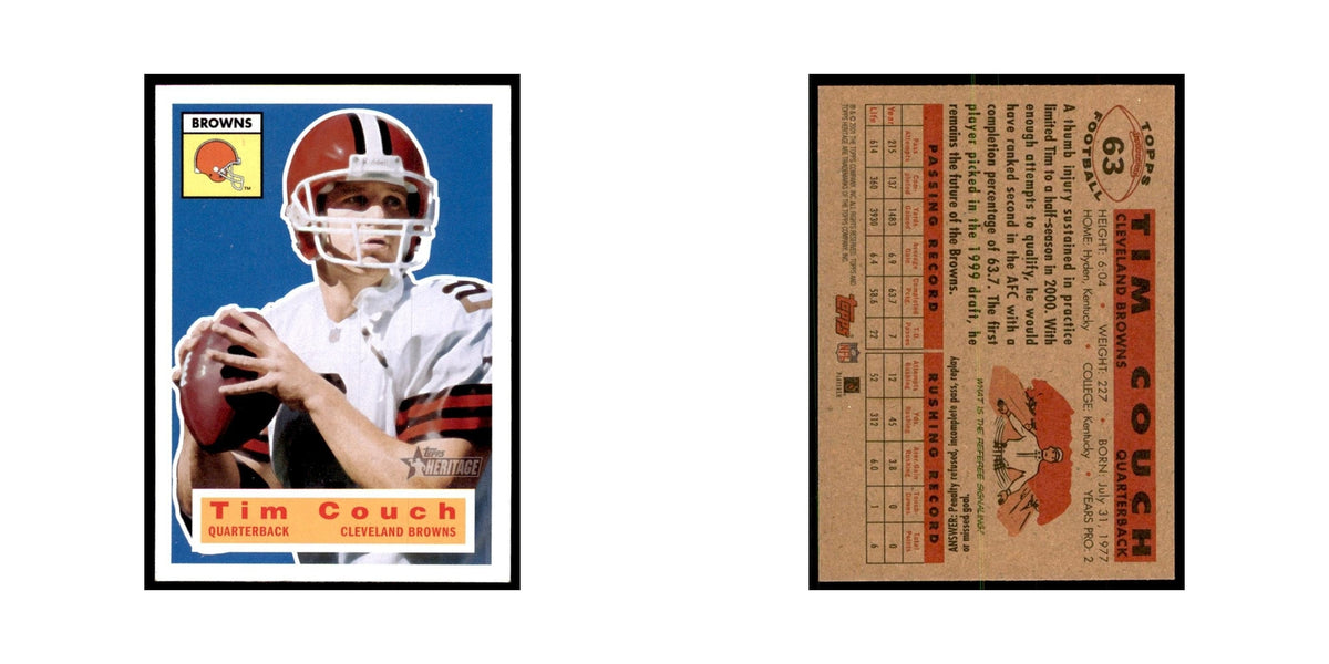 Tim Couch 2001 Topps Heritage #63 Cleveland Browns Football Card NM
