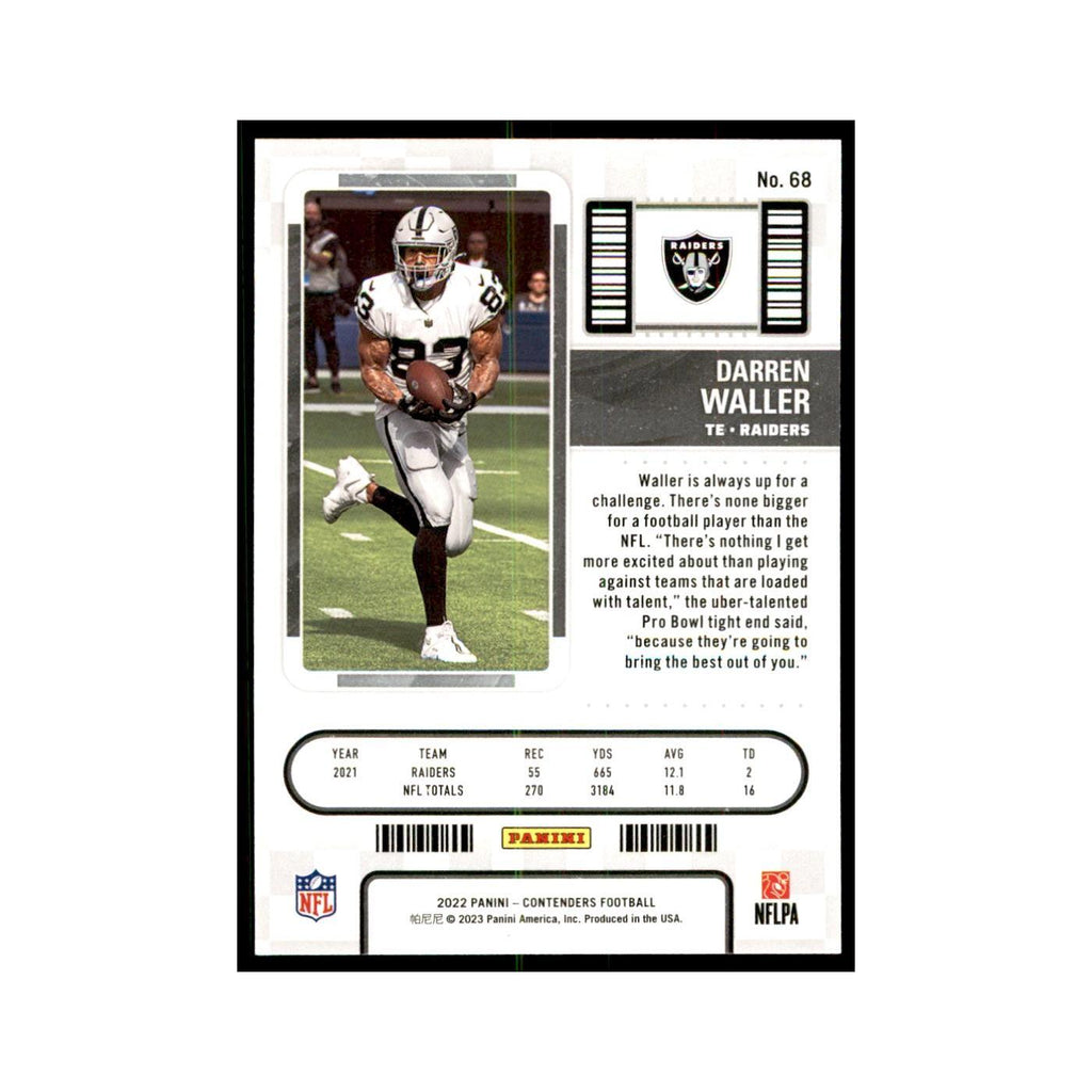 Darren Waller 2022 Panini Contenders #68 New York Giants Football Card NM