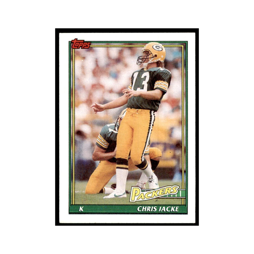 Chris Jacke 1991 Topps #447 Green Bay Packers Football Card NM