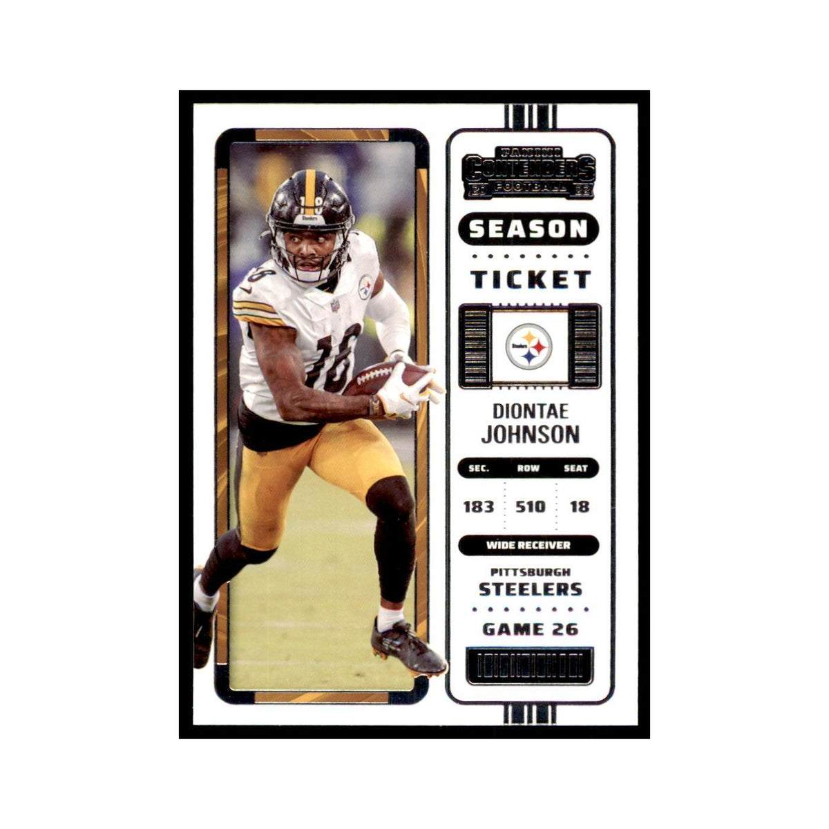 Diontae Johnson 2022 Panini Contenders #96 Pittsburgh Steelers Football Card NM