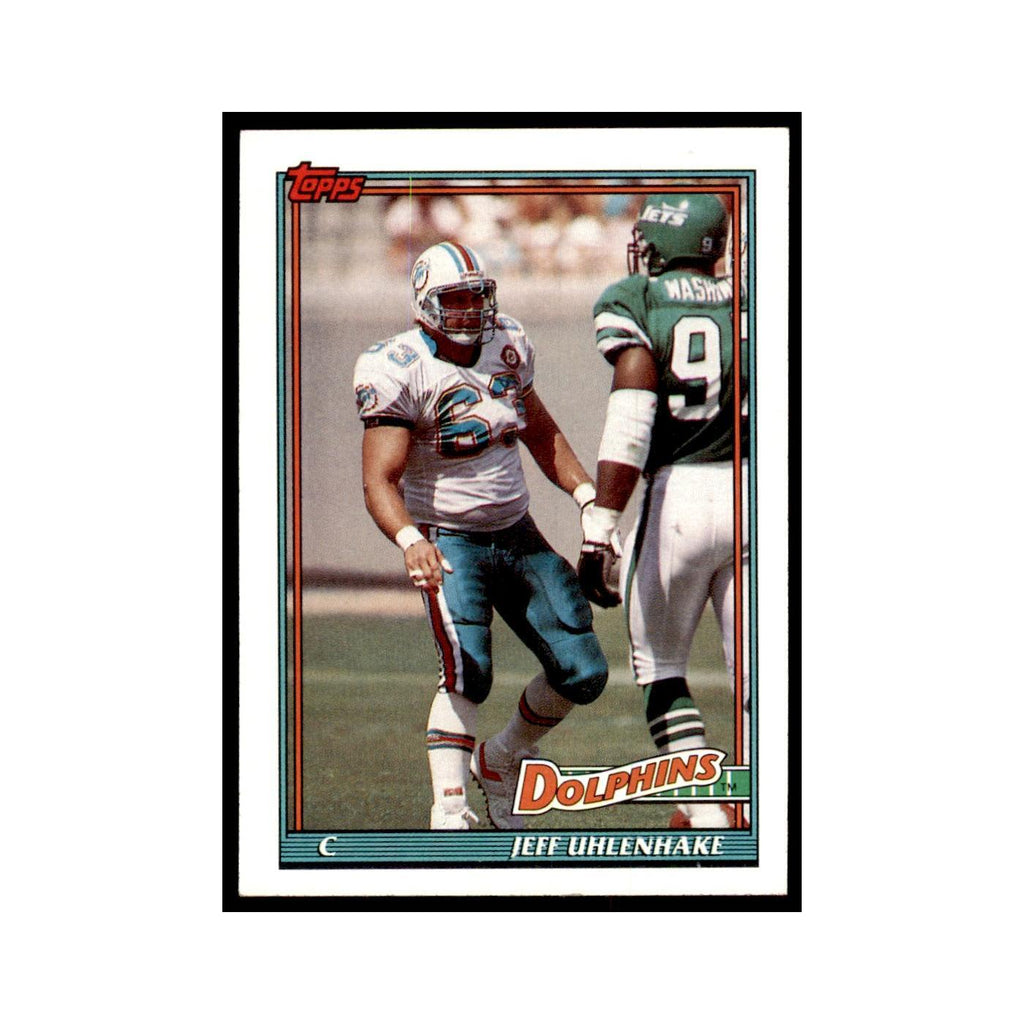 Jeff Uhlenhake 1991 Topps #123 Miami Dolphins Football Card NM