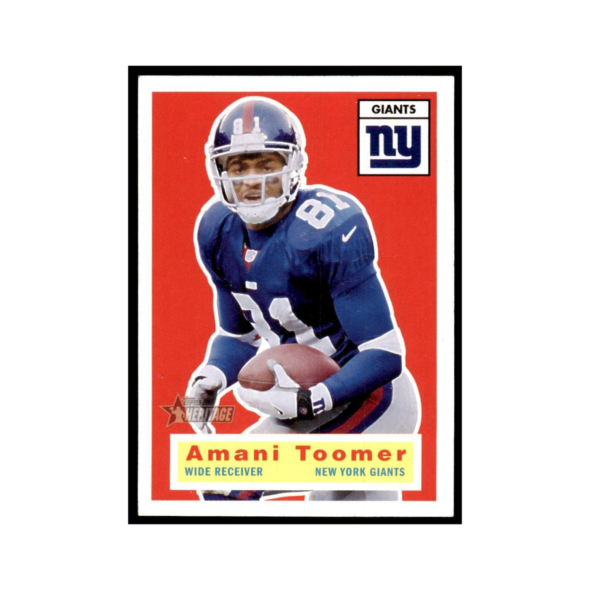 Amani Toomer 2001 Topps Heritage #6 New York Giants Football Card NM
