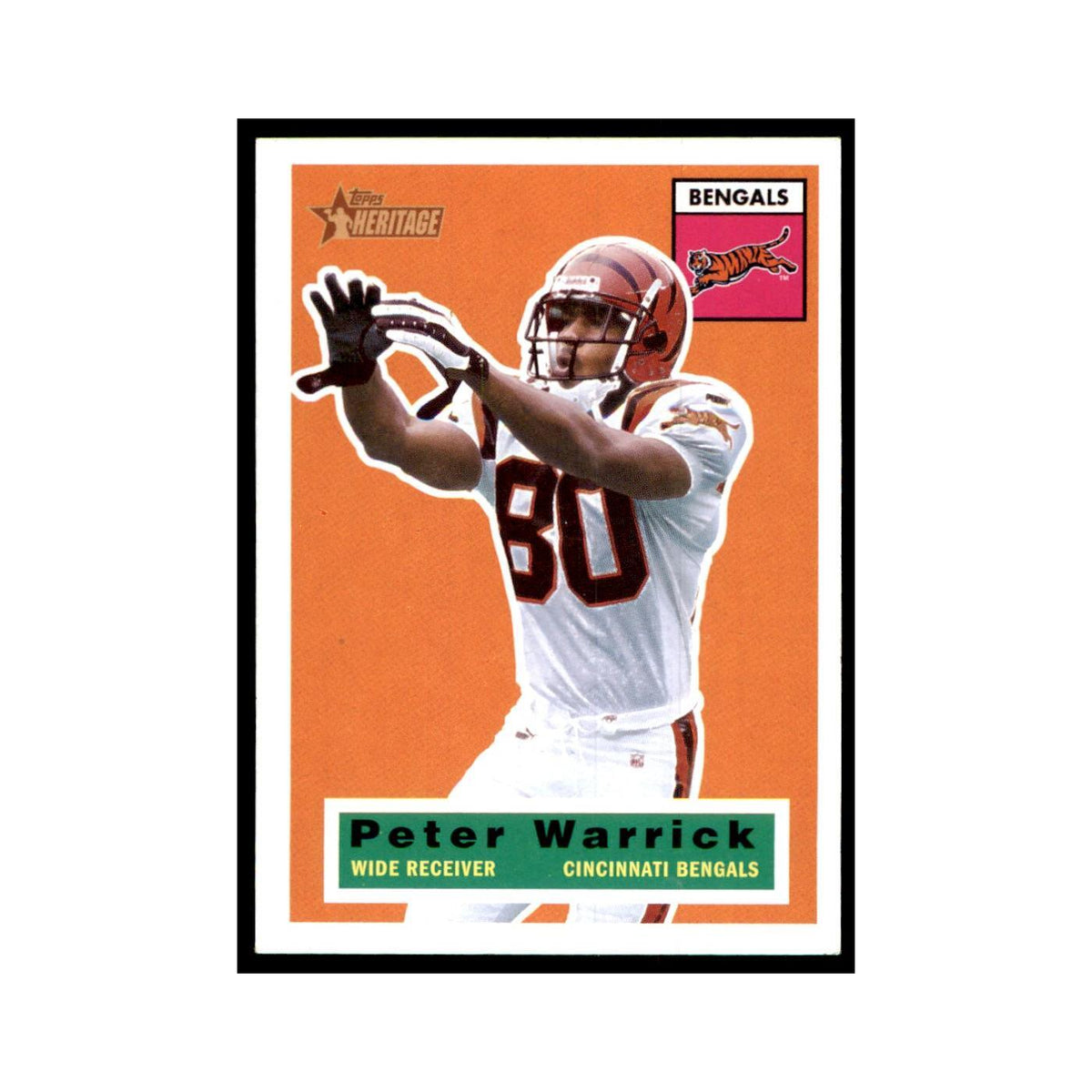 Peter Warrick 2001 Topps Heritage #2 Cincinnati Bengals Football Card NM