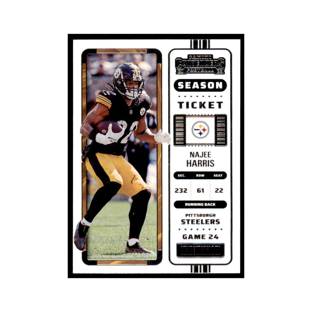 Najee Harris 2022 Panini Contenders #97 Pittsburgh Steelers Football Card NM