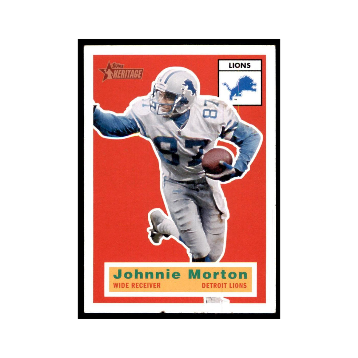 Johnnie Morton 2001 Topps Heritage #91 Detroit Lions Football Card NM