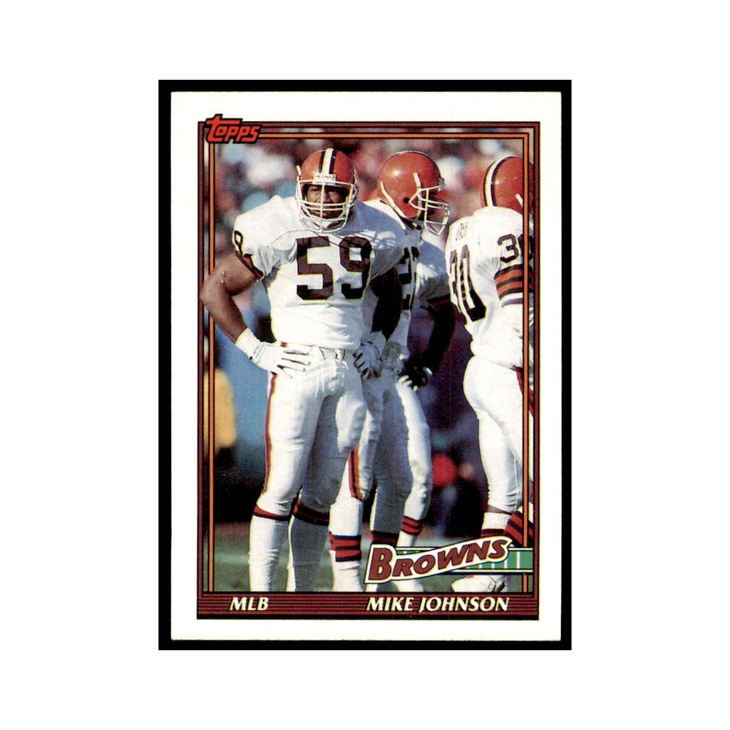 Mike Johnson 1991 Topps #592 Cleveland Browns Football Card NM