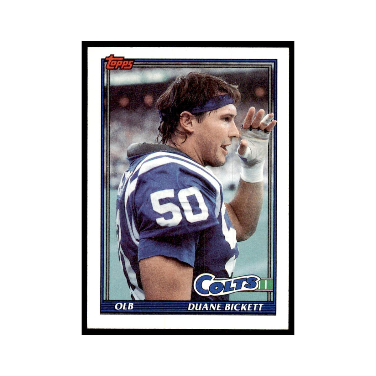 Duane Bickett 1991 Topps #333 Indianapolis Colts Football Card NM