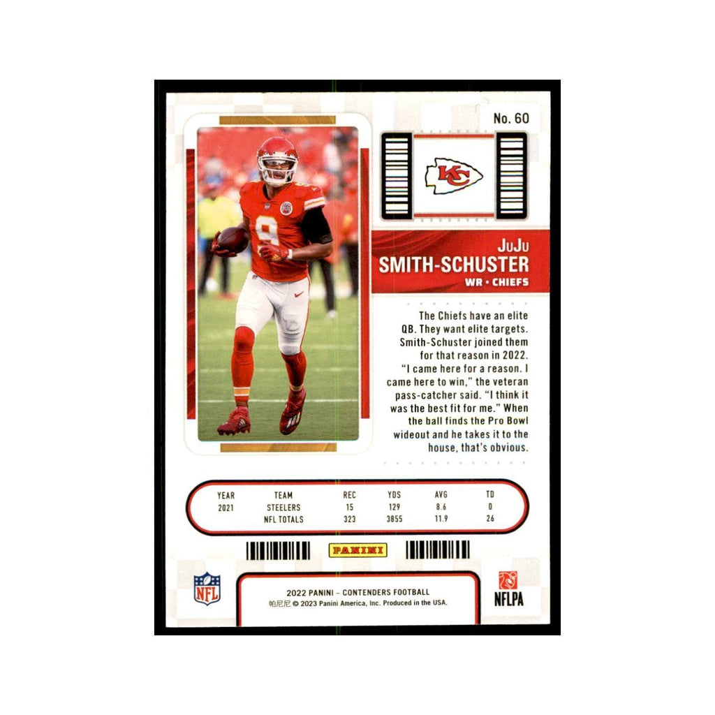 JuJu Smith-Schuster 2022 Panini Contenders #60 Kansas City Chiefs NM