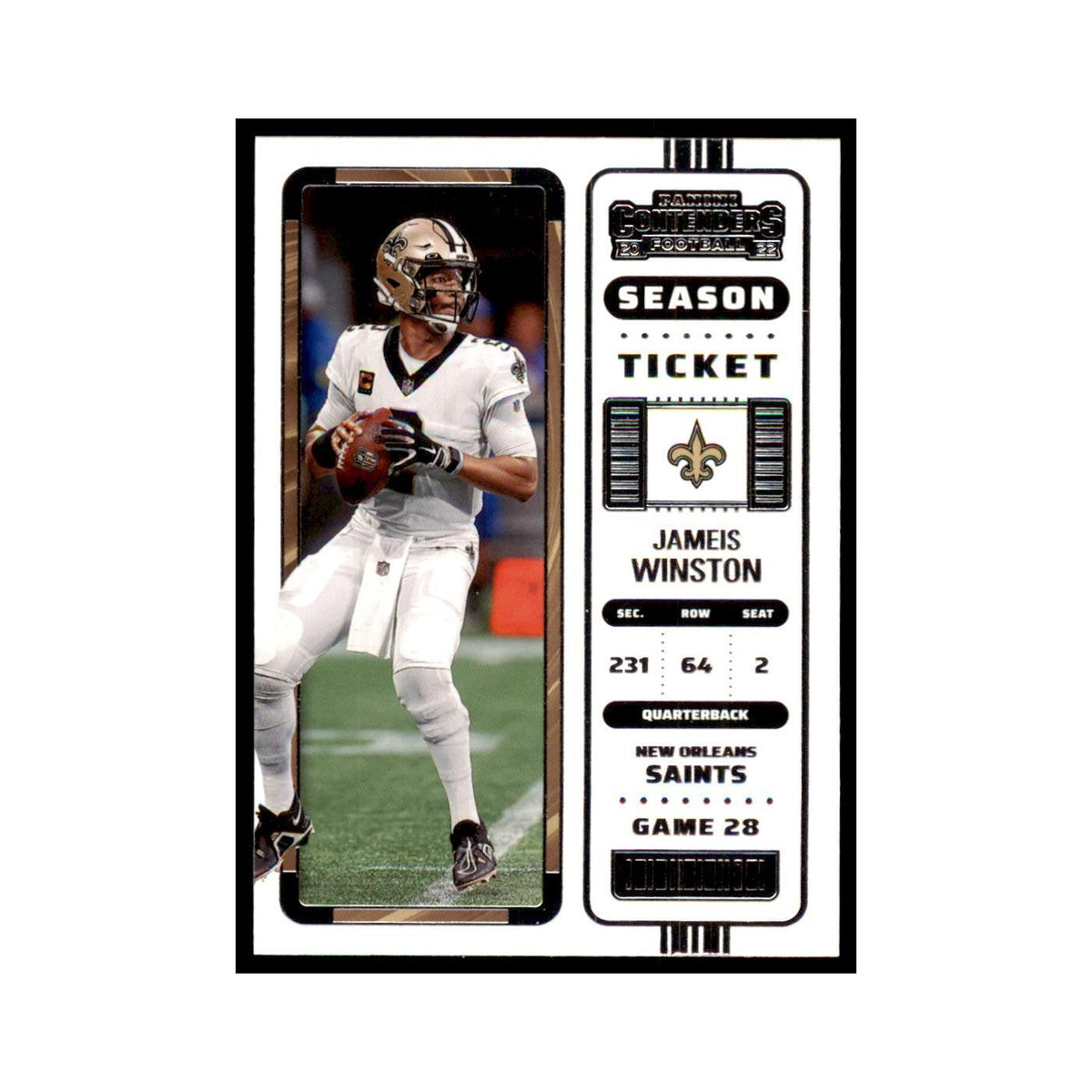 Jameis Winston 2022 Panini Contenders #62 New Orleans Saints Football Card NM