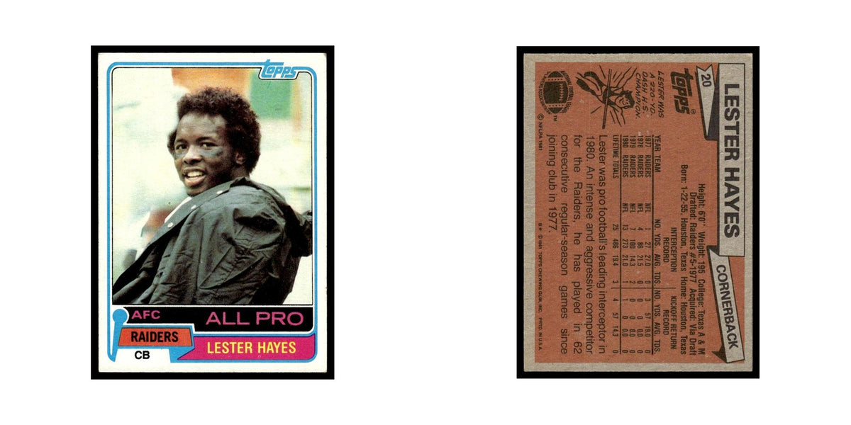 Lester Hayes 1981 Topps #20.0 Oakland Raiders Football Card EX