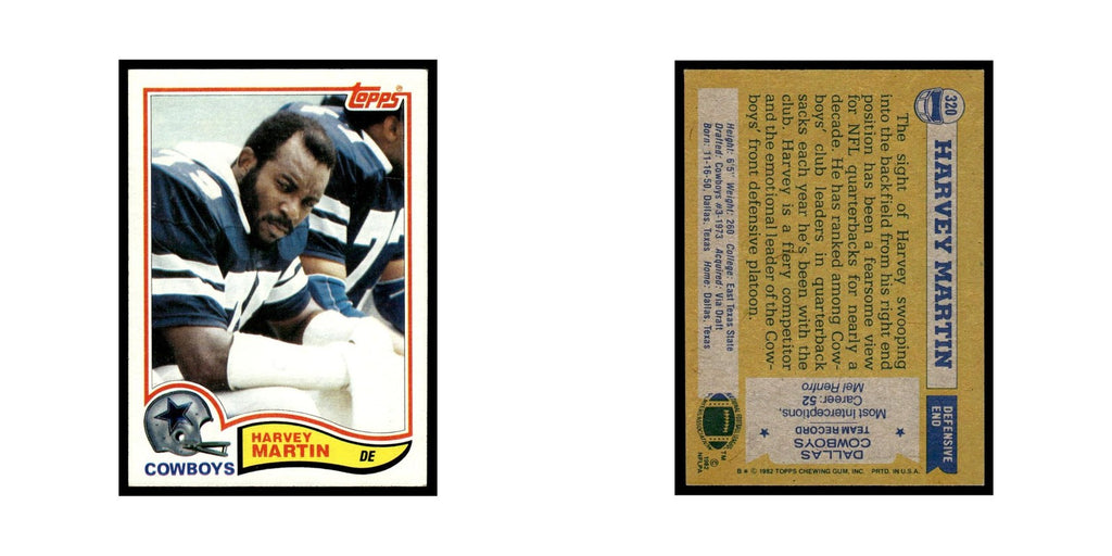 Harvey Martin 1982 Topps #320.0 Dallas Cowboys Football Card EX
