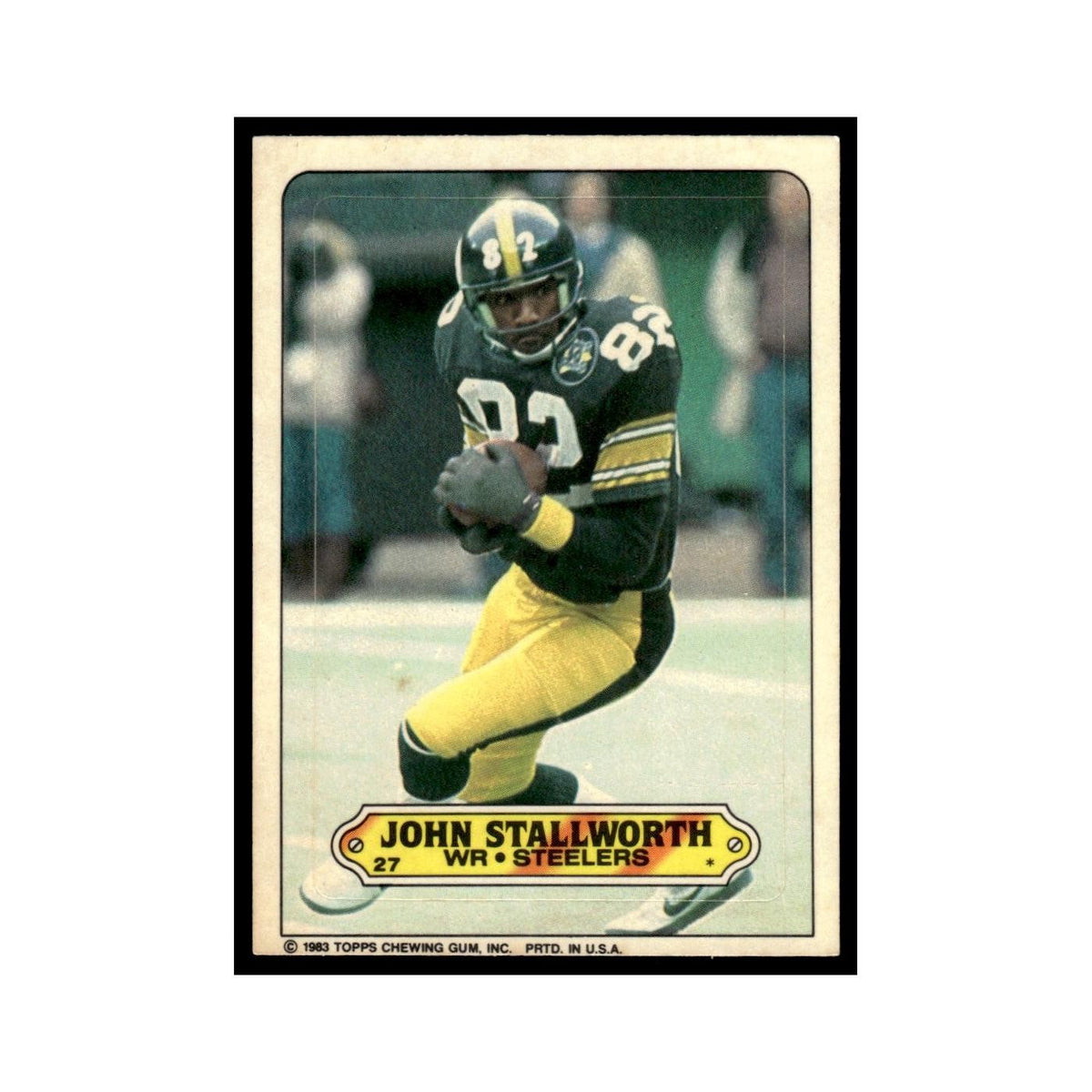 John Stallworth 1983 Topps Sticker #nan Pittsburgh Steelers Football Card EX