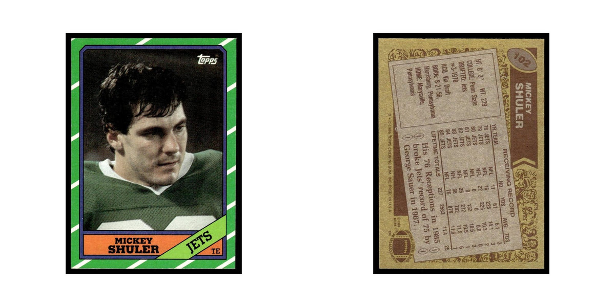 Mickey Shuler 1986 Topps #102.0 New York Jets Football Card EX