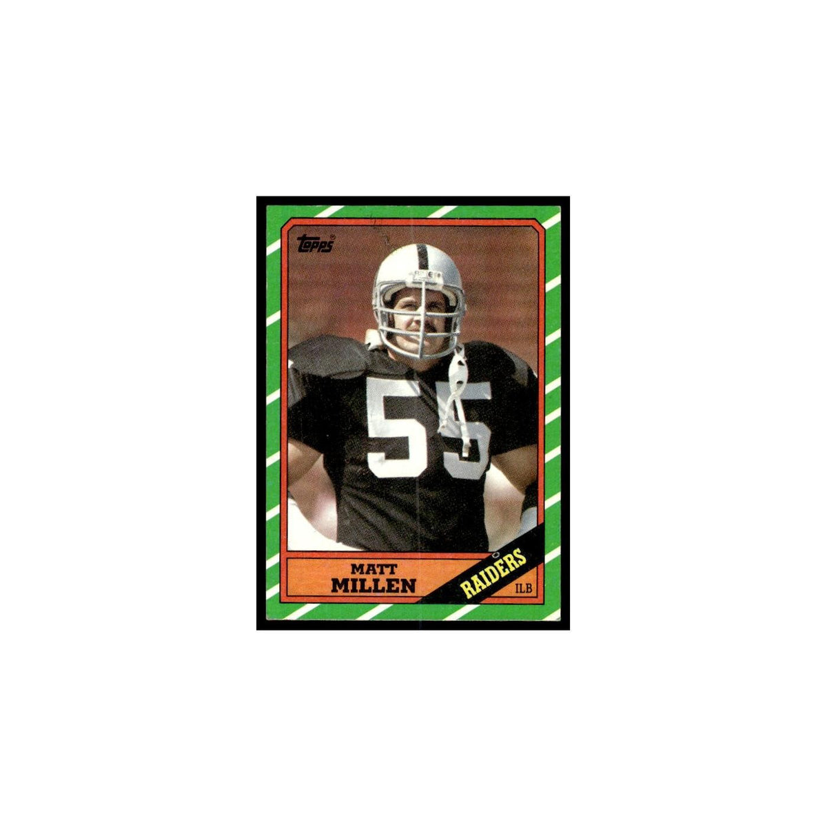 Matt Millen 1986 Topps #72.0 Los Angeles Raiders Football Card EX