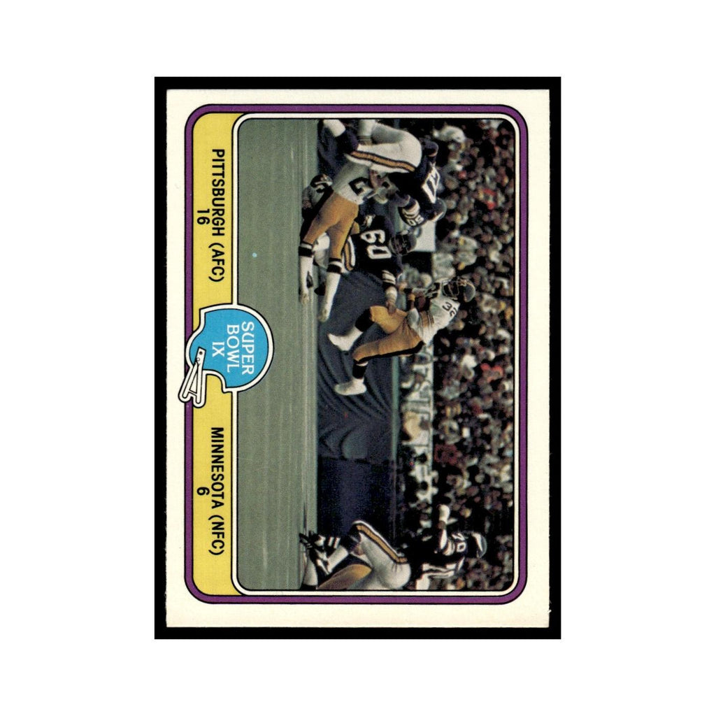 Super Bowl IX 1981 Fleer Team Action #65.0 EX