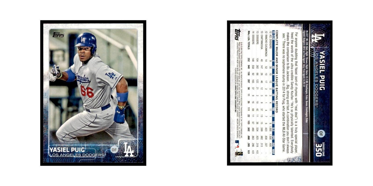 Yasiel Puig 2015 Topps #350 Baseball Cards Baseball Card NM
