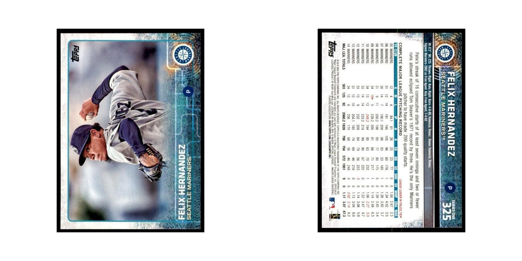 Felix Hernandez 2015 Topps #325 Baseball Cards Baseball Card NM