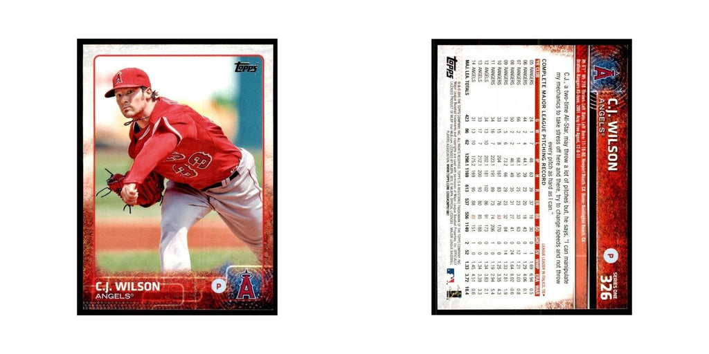 C.J. Wilson 2015 Topps #326 Baseball Cards Baseball Card NM
