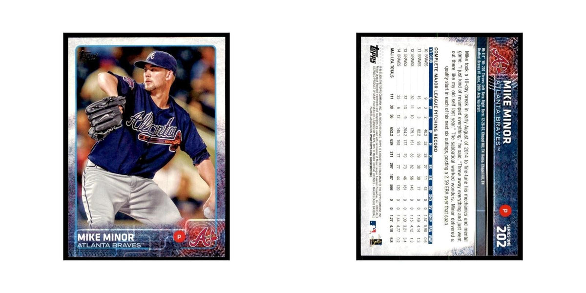 Mike Minor 2015 Topps #202 Baseball Cards Baseball Card NM
