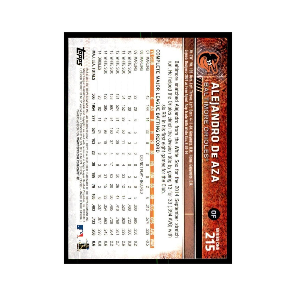 Alejandro De Aza 2015 Topps #215 Baseball Cards Baseball Card NM