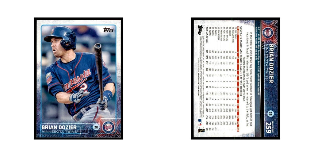 Brian Dozier 2015 Topps #259 Baseball Cards Baseball Card NM