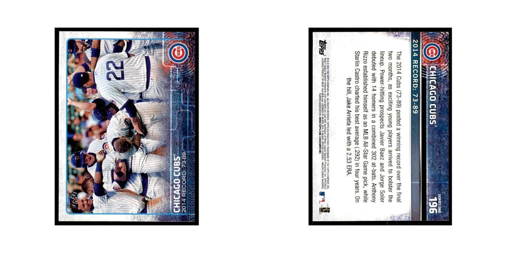 Chicago Cubs 2015 Topps #196 Baseball Cards Baseball Card NM