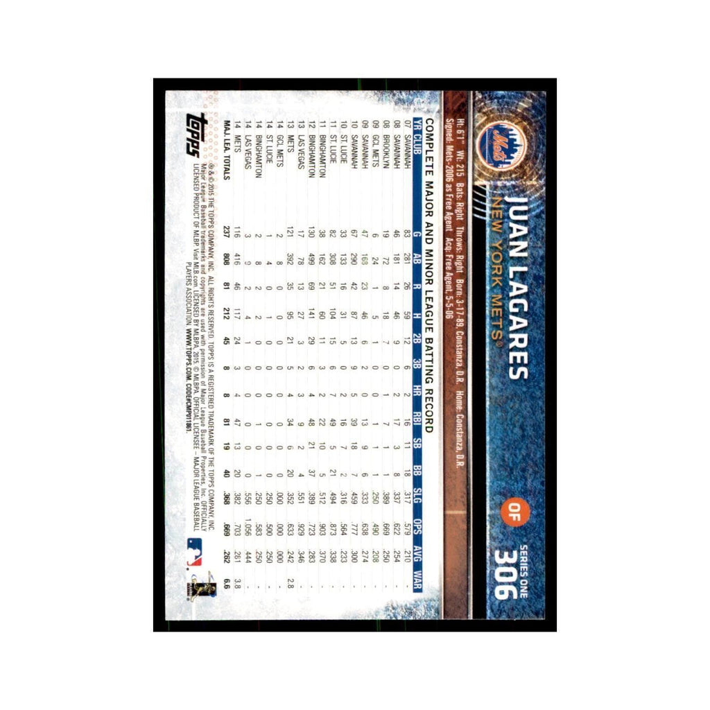 Juan Lagares 2015 Topps #306 Baseball Cards Baseball Card NM