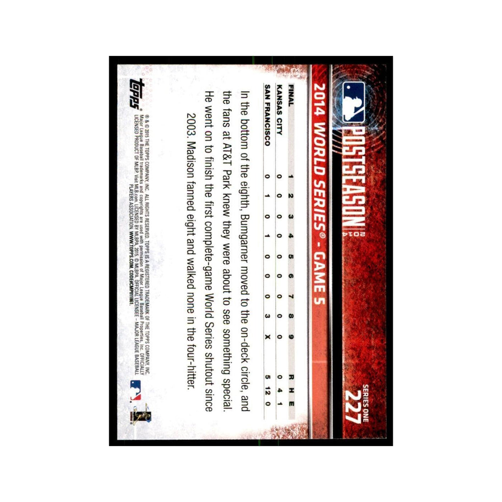 Madison Bumgarner 2015 Topps #227 Baseball Cards Baseball Card NM