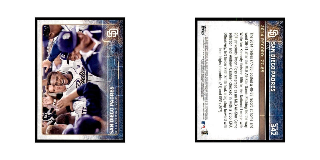 San Diego Padres 2015 Topps #342 Baseball Cards Baseball Card NM