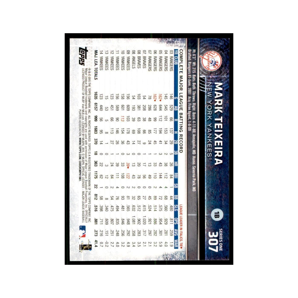 Mark Teixeira 2015 Topps #307 Baseball Cards Baseball Card NM