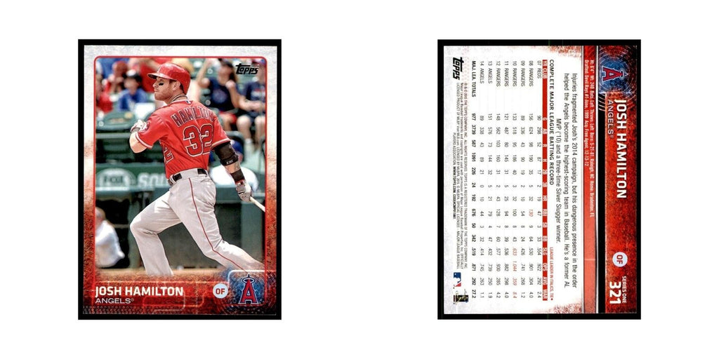 Josh Hamilton 2015 Topps #321 Baseball Cards Baseball Card NM