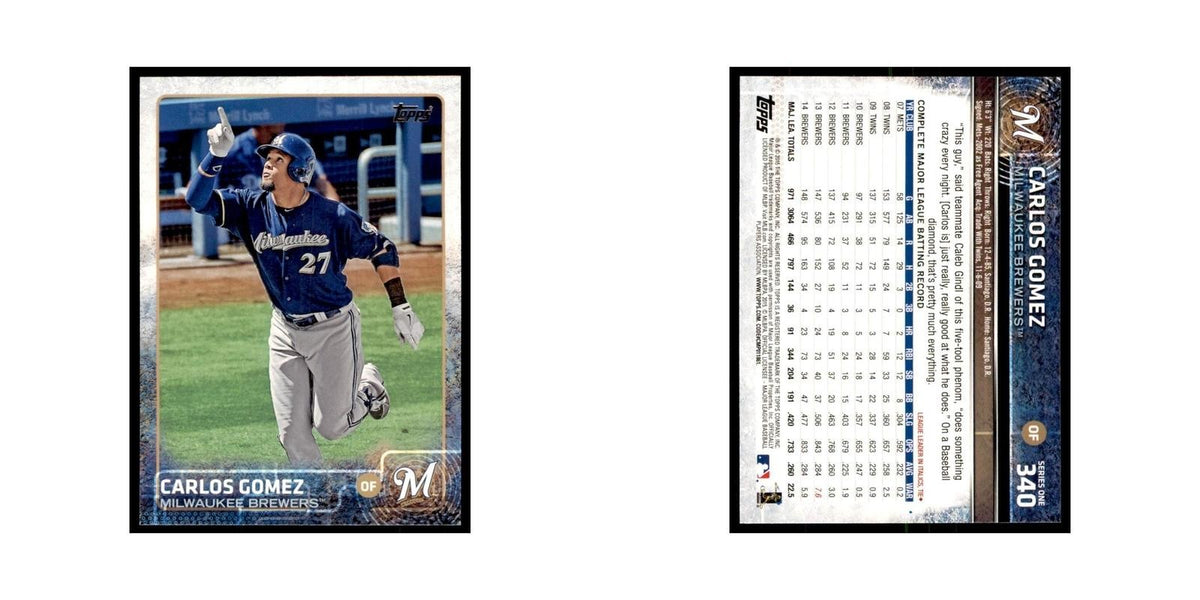 Carlos Gomez 2015 Topps #340 Baseball Cards Baseball Card NM