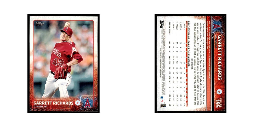 Garrett Richards 2015 Topps #195 Baseball Cards Baseball Card NM