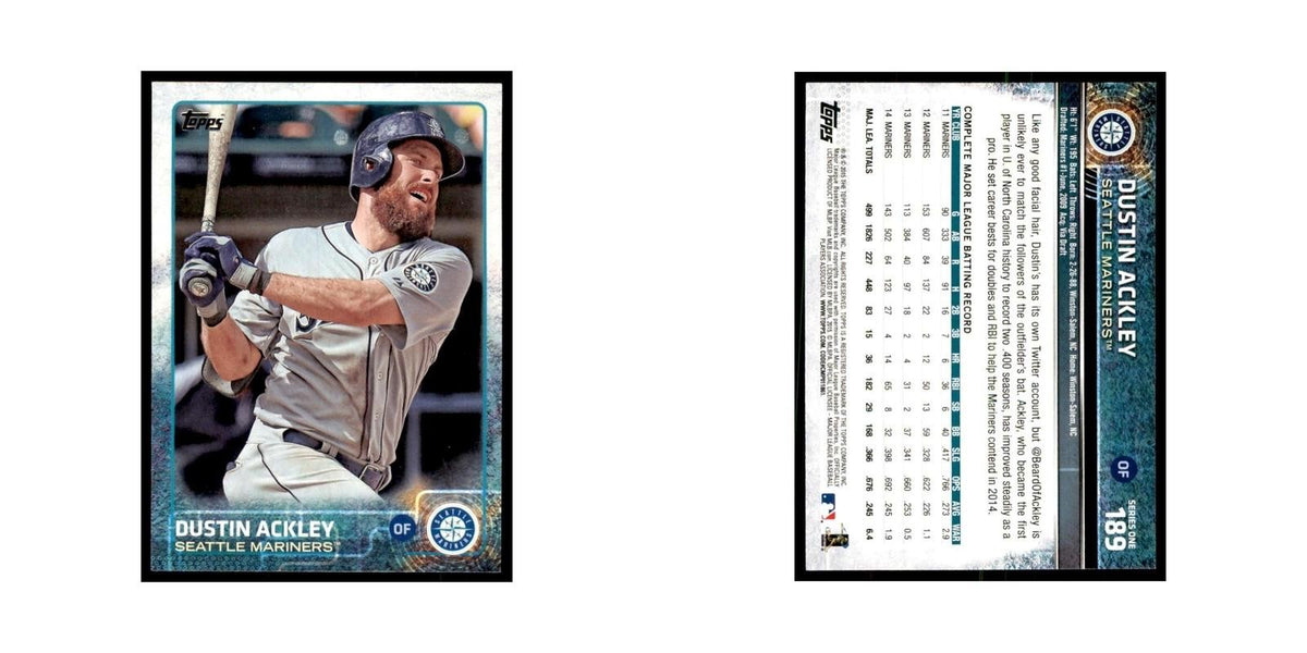 Dustin Ackley 2015 Topps #189 Baseball Cards Baseball Card NM